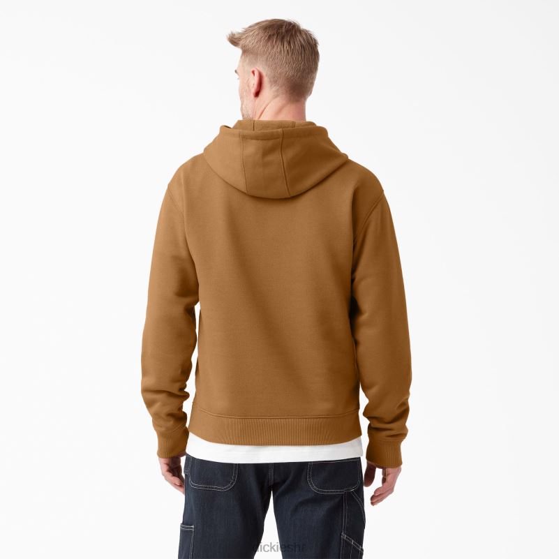 vodoodbojna majica s kapuljačom u tri boje muškarci Dickies smeđa patka (bd) 6BPL61104 odjeća