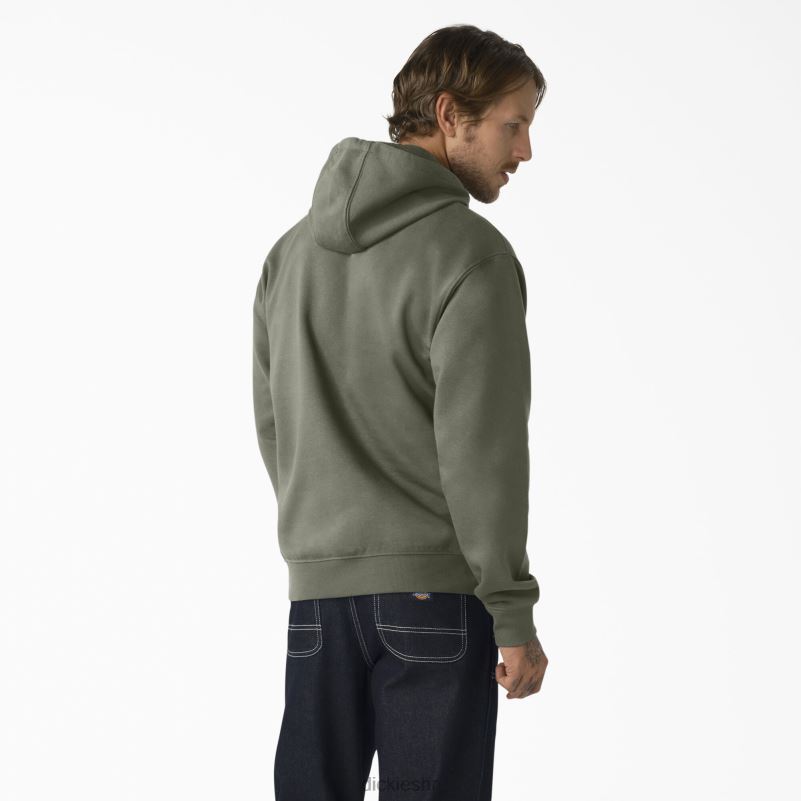 vodoodbojna majica s kapuljačom u tri boje muškarci Dickies zelena mahovina (ms) 6BPL61109 odjeća
