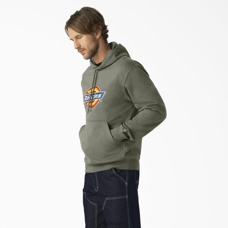 vodoodbojna majica s kapuljačom u tri boje muškarci Dickies zelena mahovina (ms) 6BPL61109 odjeća