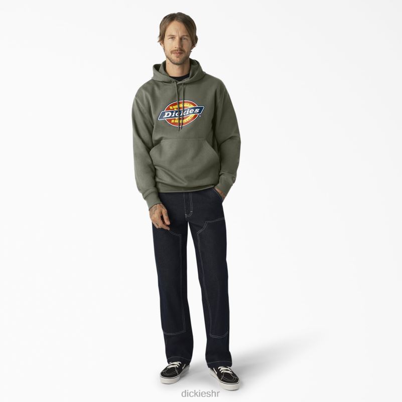 vodoodbojna majica s kapuljačom u tri boje muškarci Dickies zelena mahovina (ms) 6BPL61109 odjeća
