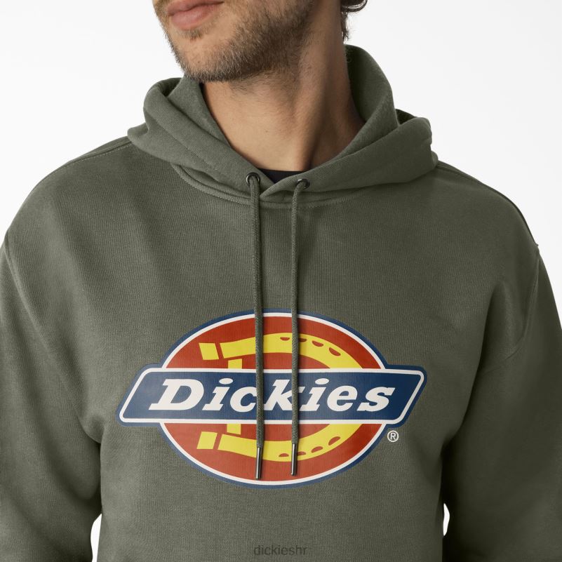vodoodbojna majica s kapuljačom u tri boje muškarci Dickies zelena mahovina (ms) 6BPL61109 odjeća