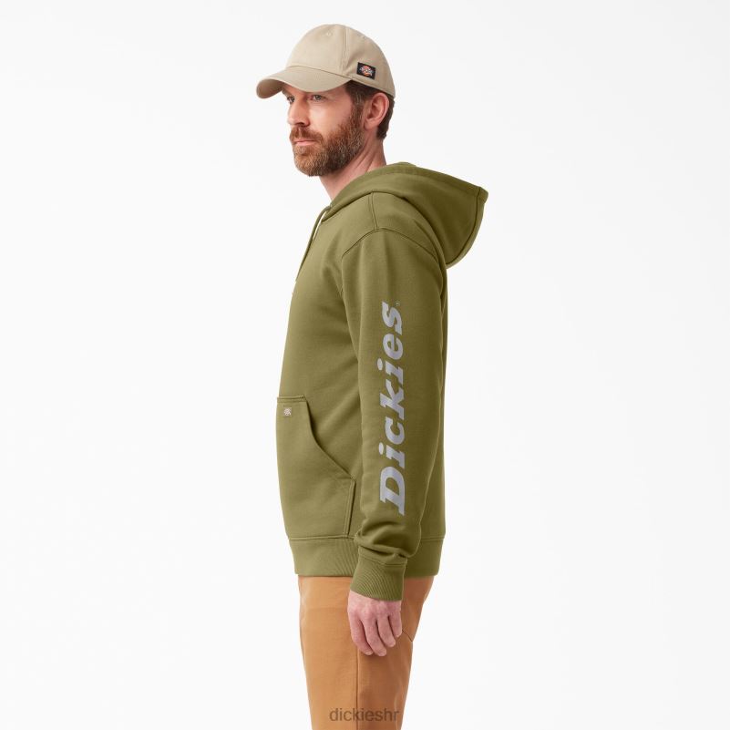 vodoodbojna majica s rukavima s logotipom muškarci Dickies zelena mahovina (g2m) 6BPL61037 odjeća