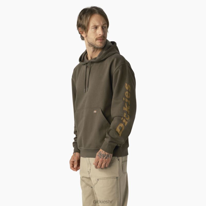 vodoodbojna majica s rukavima s logotipom muškarci Dickies zelena mahovina (ms) 6BPL61042 odjeća