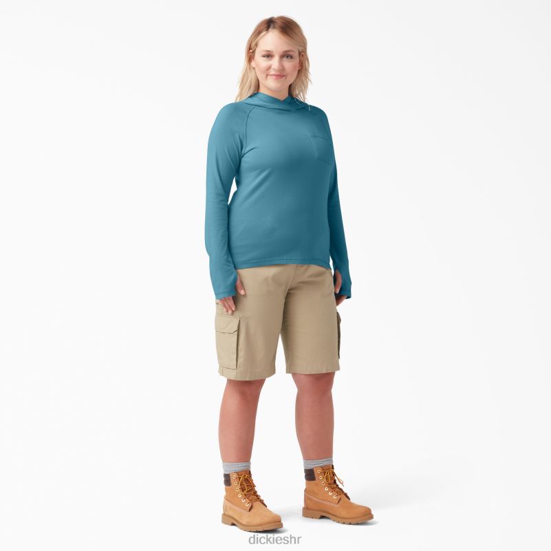 majica za sunčanje s učinkom hlađenja žene Dickies duboko nebo (esd) 6BPL61644 odjeća