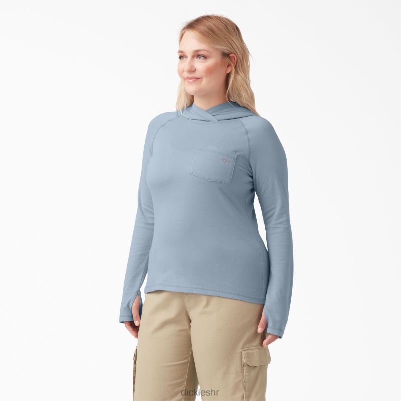 majica za sunčanje s učinkom hlađenja žene Dickies maglovito plava (fe) 6BPL61645 odjeća