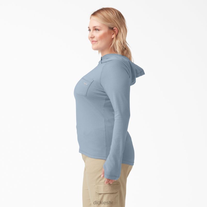 majica za sunčanje s učinkom hlađenja žene Dickies maglovito plava (fe) 6BPL61645 odjeća