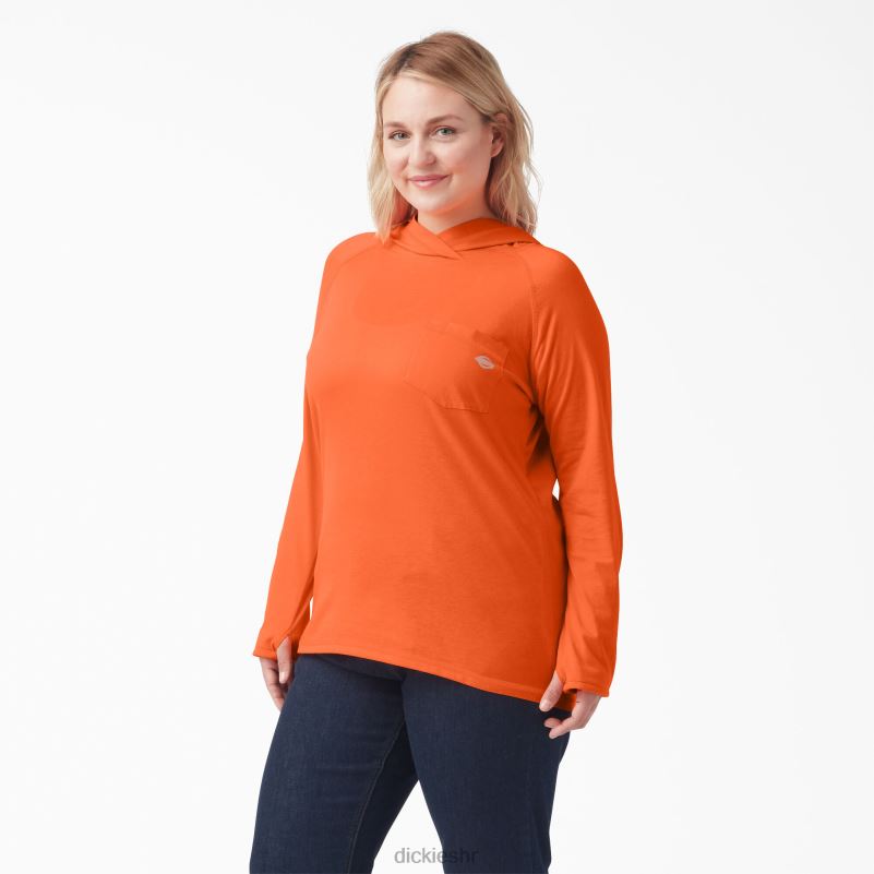 majica za sunčanje s učinkom hlađenja žene Dickies svijetlo narančasta (bod) 6BPL61641 odjeća