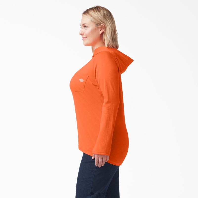 majica za sunčanje s učinkom hlađenja žene Dickies svijetlo narančasta (bod) 6BPL61641 odjeća