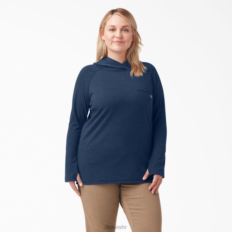 majica za sunčanje s učinkom hlađenja žene Dickies tamnoplavi vrijesak (dnh) 6BPL61643 odjeća