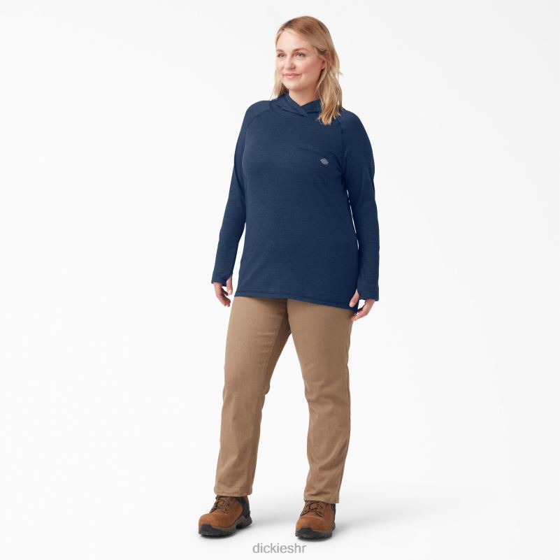 majica za sunčanje s učinkom hlađenja žene Dickies tamnoplavi vrijesak (dnh) 6BPL61643 odjeća