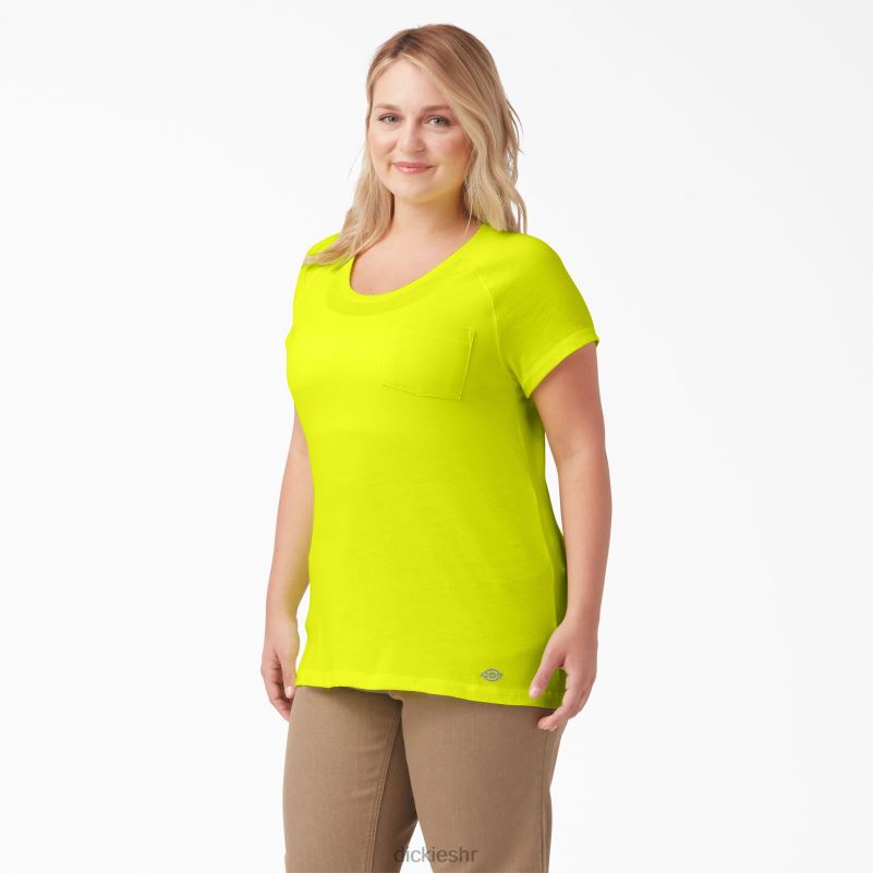 plus cool majica kratkih rukava žene Dickies svijetlo žuta (bwd) 6BPL61586 odjeća