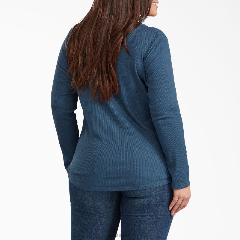 plus henley majica dugih rukava žene Dickies tamno traper plava (dmd) 6BPL62202 odjeća