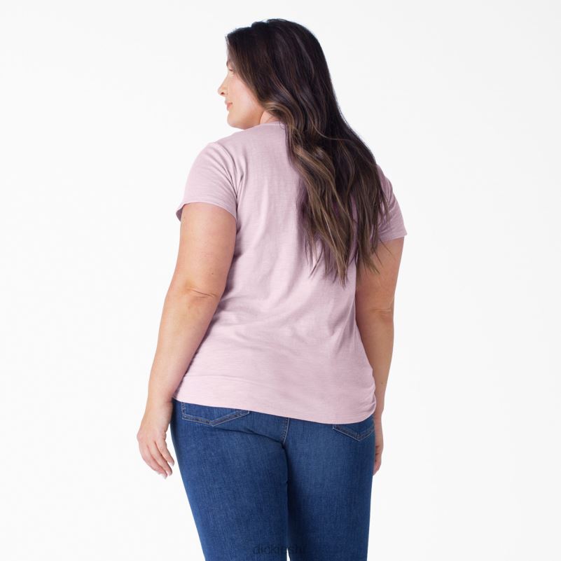 plus majica kratkih rukava s v-izrezom žene Dickies ljubičaste sjene (vs) 6BPL62041 odjeća