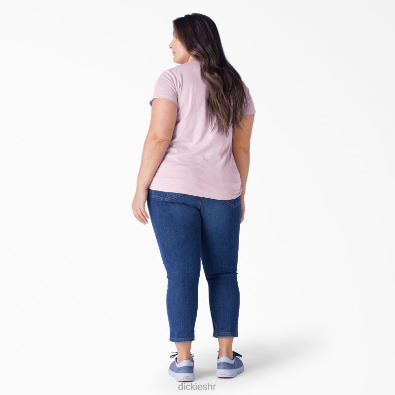 plus majica kratkih rukava s v-izrezom žene Dickies ljubičaste sjene (vs) 6BPL62041 odjeća