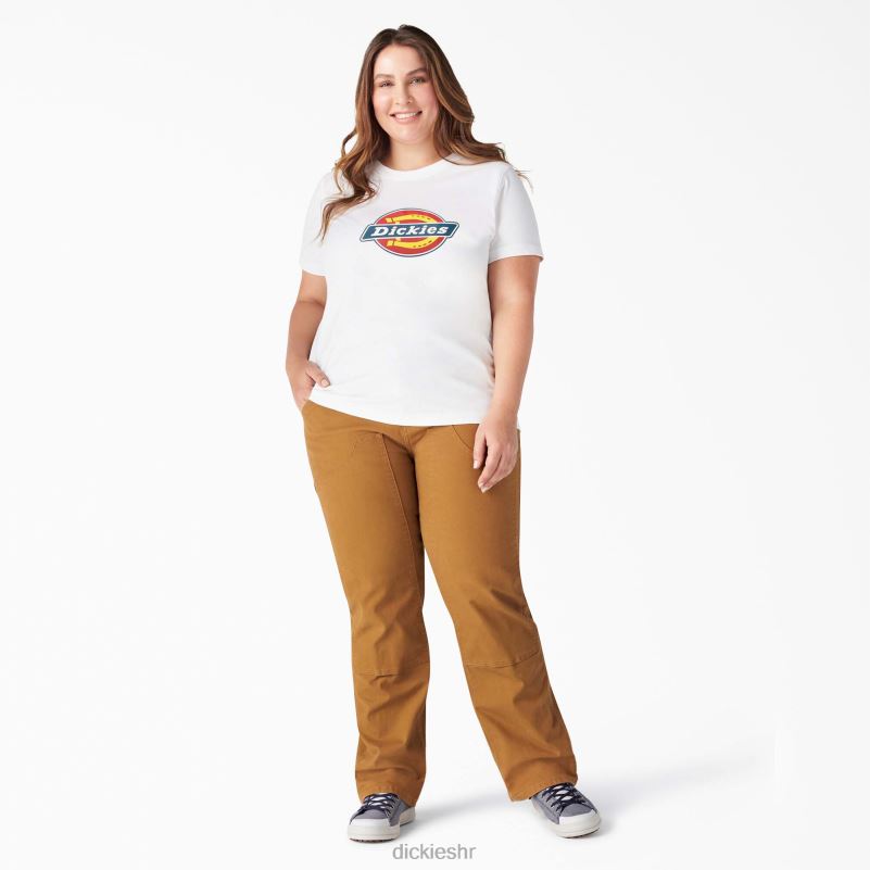 plus majica s logotipom teške kategorije žene Dickies bijelo (wh) 6BPL62147 odjeća