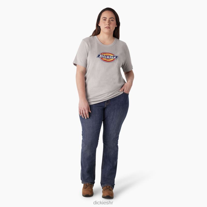 plus majica s logotipom teške kategorije žene Dickies vrijesko siva (h2) 6BPL62144 odjeća