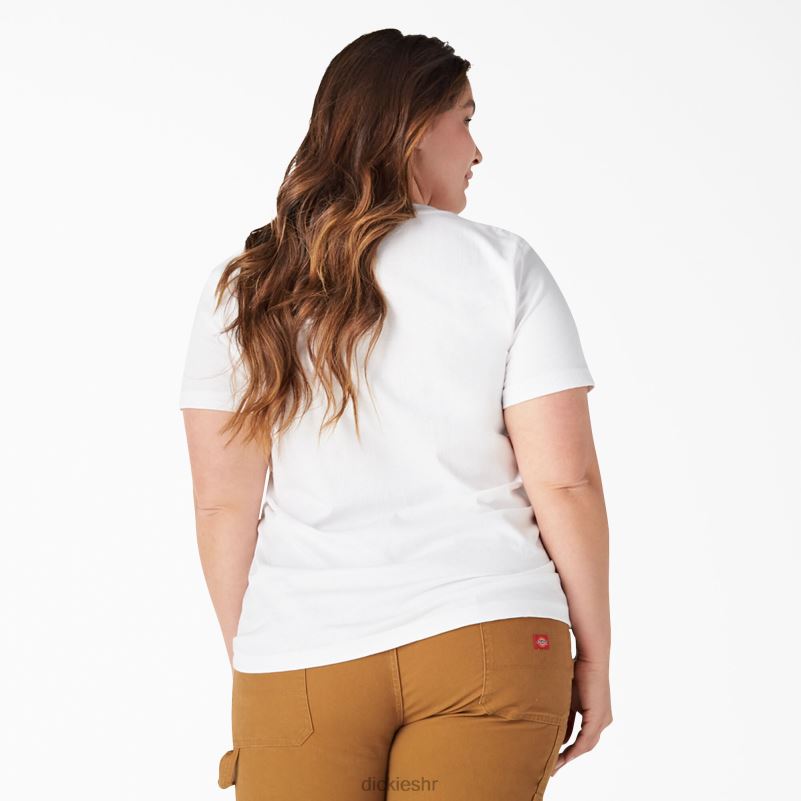 plus teškaška majica kratkih rukava žene Dickies bijelo (wh) 6BPL61976 odjeća