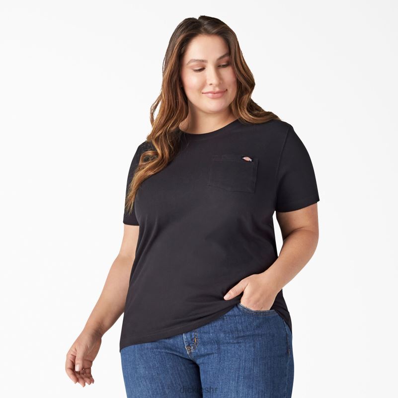 plus teškaška majica kratkih rukava žene Dickies crna (bk) 6BPL61967 odjeća