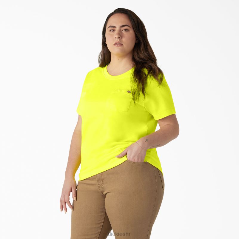 plus teškaška majica kratkih rukava žene Dickies svijetlo žuta (bwd) 6BPL61968 odjeća