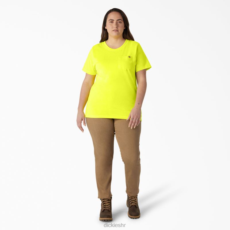 plus teškaška majica kratkih rukava žene Dickies svijetlo žuta (bwd) 6BPL61968 odjeća