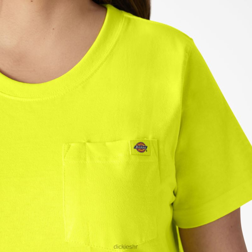 plus teškaška majica kratkih rukava žene Dickies svijetlo žuta (bwd) 6BPL61968 odjeća