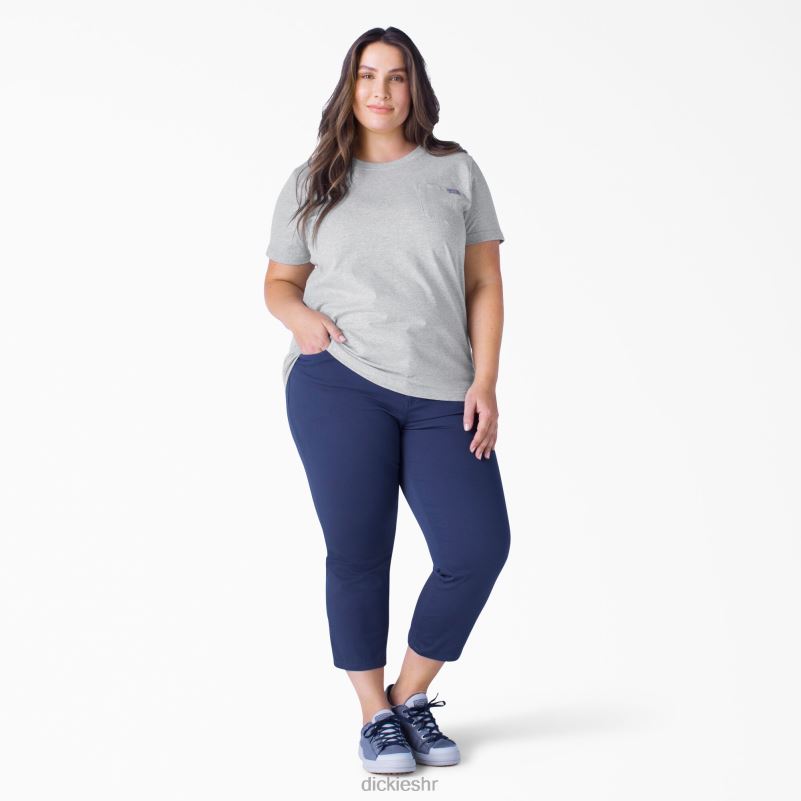 plus teškaška majica kratkih rukava žene Dickies vrijesak sivi (hg) 6BPL61970 odjeća