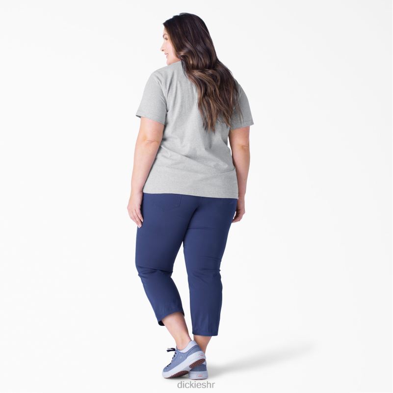 plus teškaška majica kratkih rukava žene Dickies vrijesak sivi (hg) 6BPL61970 odjeća