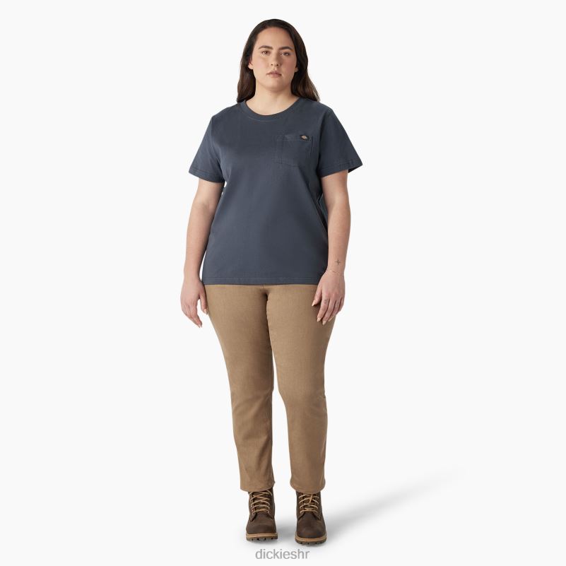 plus teškaška majica kratkih rukava žene Dickies zračno plava (af) 6BPL61965 odjeća
