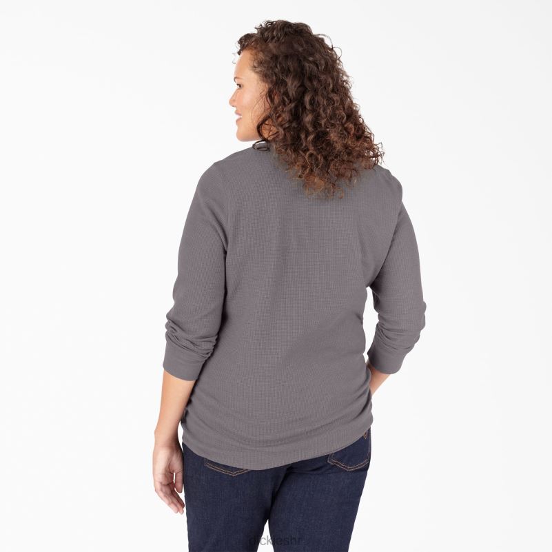 plus termo majica dugih rukava žene Dickies grafitno siva (gad) 6BPL62069 odjeća