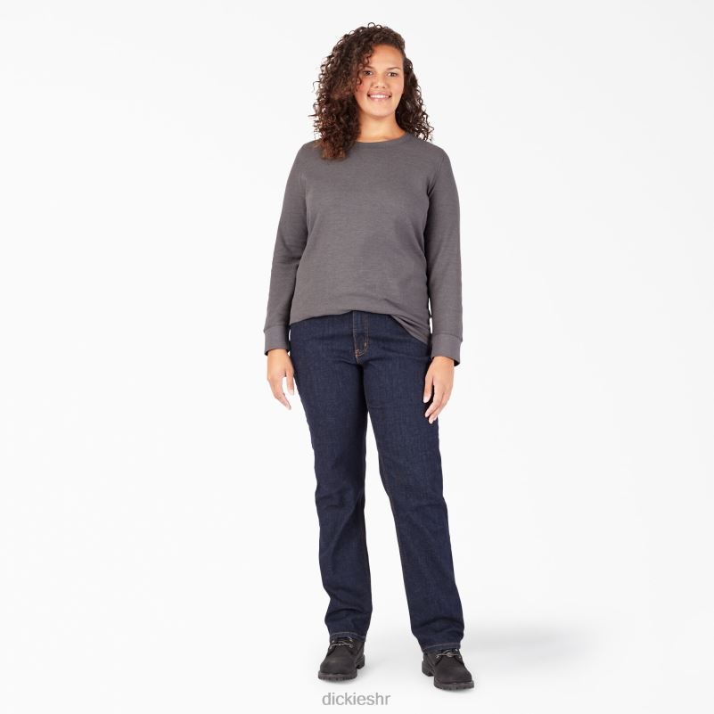 plus termo majica dugih rukava žene Dickies grafitno siva (gad) 6BPL62069 odjeća