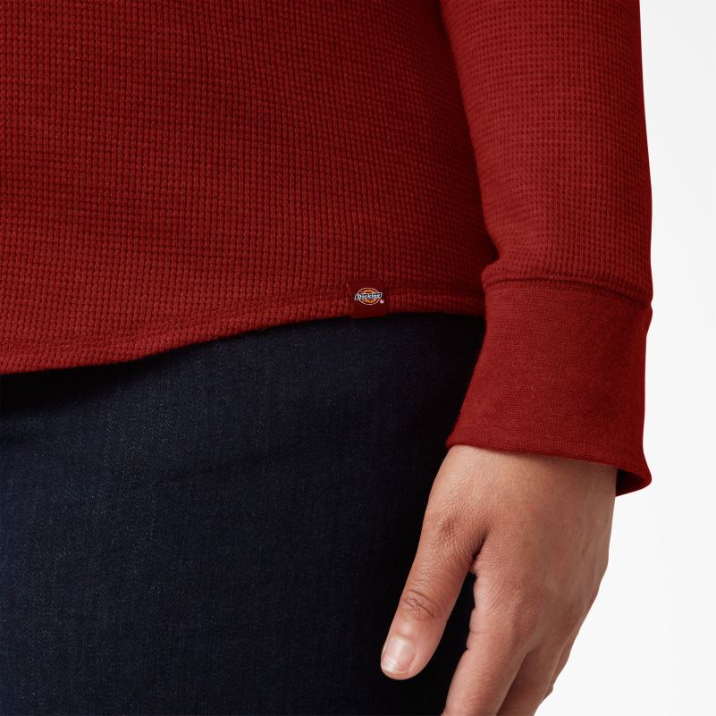 plus termo majica dugih rukava žene Dickies rastopljeni lava heather (m2h) 6BPL62072 odjeća