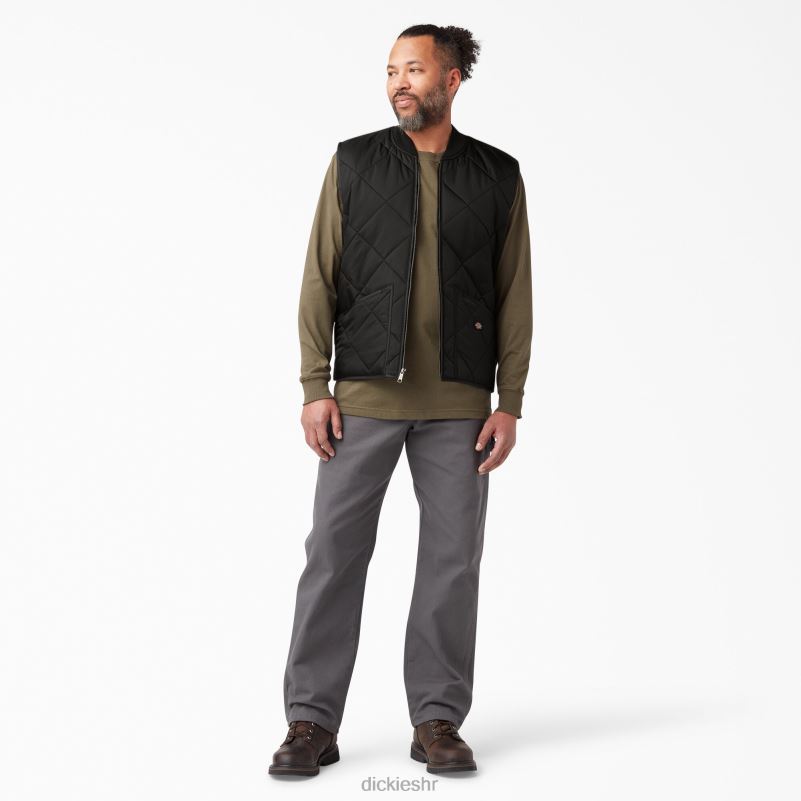 dijamantni prošiveni prsluk muškarci Dickies crna (bk) 6BPL61022 odjeća