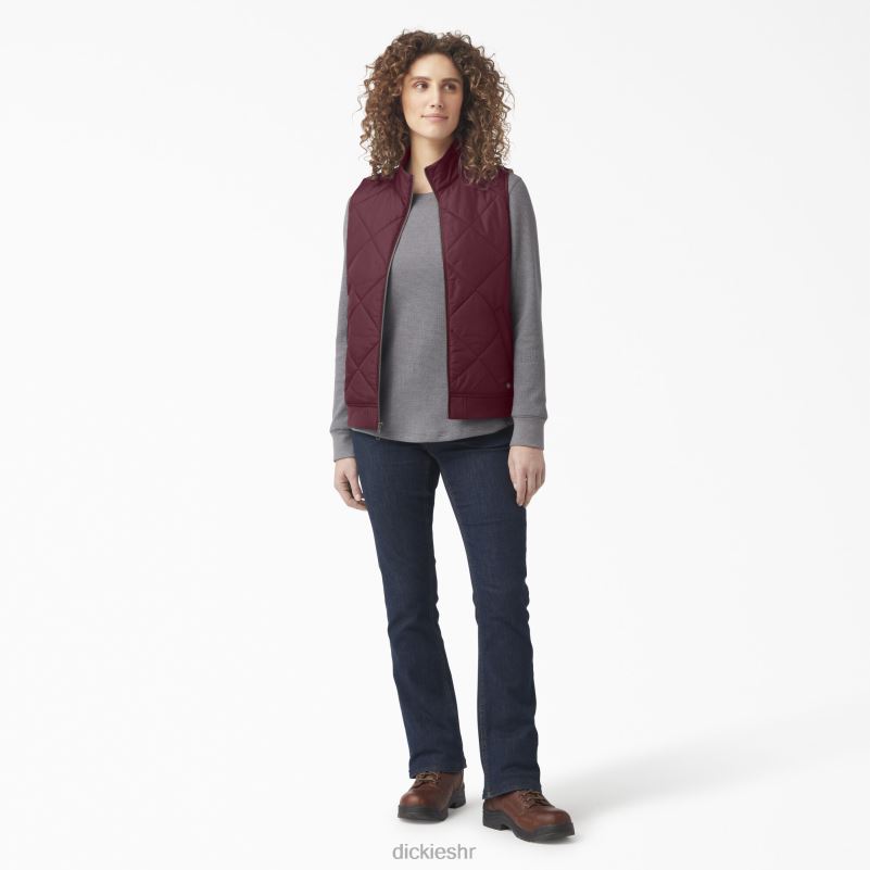 prošiveni prsluk žene Dickies bordo (od) 6BPL62296 odjeća