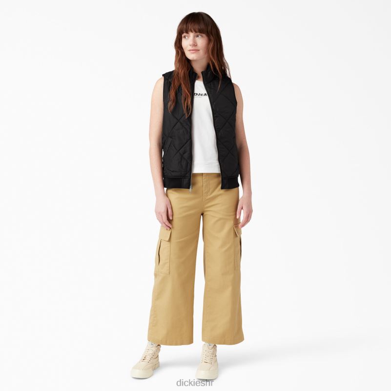 prošiveni prsluk žene Dickies crna (bk) 6BPL62295 odjeća