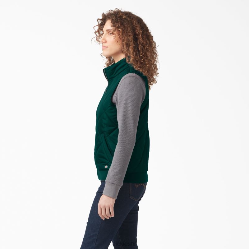 prošiveni prsluk žene Dickies šumsko zelena (ft) 6BPL62297 odjeća