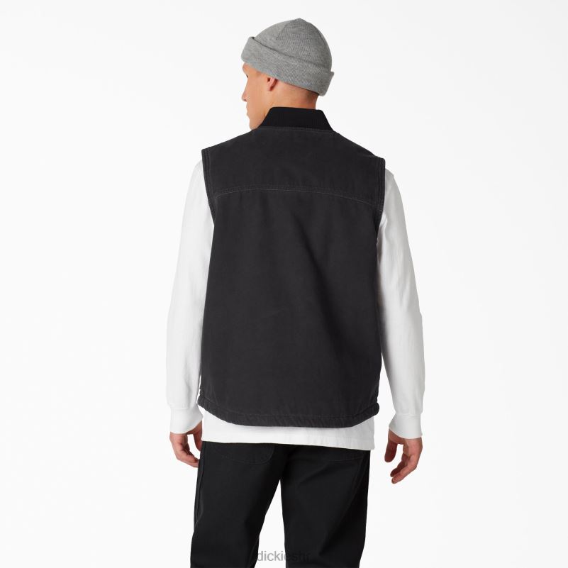 stonewashed duck prsluk od flisa s visokom hrpom muškarci Dickies stonewashed black (sbk) 6BPL61033 odjeća