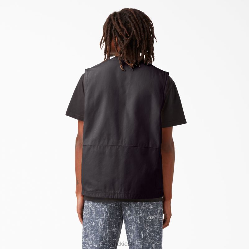 stonewashed duck stolarski prsluk muškarci Dickies stonewashed black (sbk) 6BPL61055 odjeća