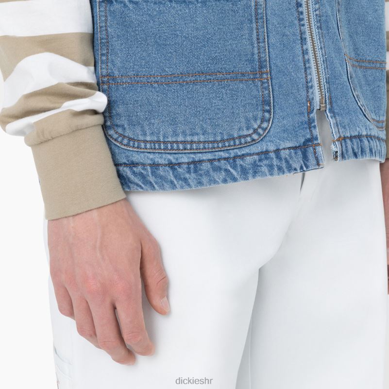 traper prednji prsluk s patentnim zatvaračem muškarci Dickies svijetli traper (doo) 6BPL6972 odjeća
