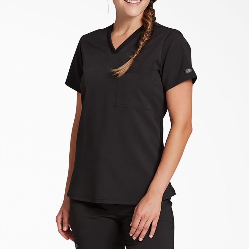Balance V-izrez s džepovima na prsima žene Dickies crno (crno) 6BPL62597 odjeća