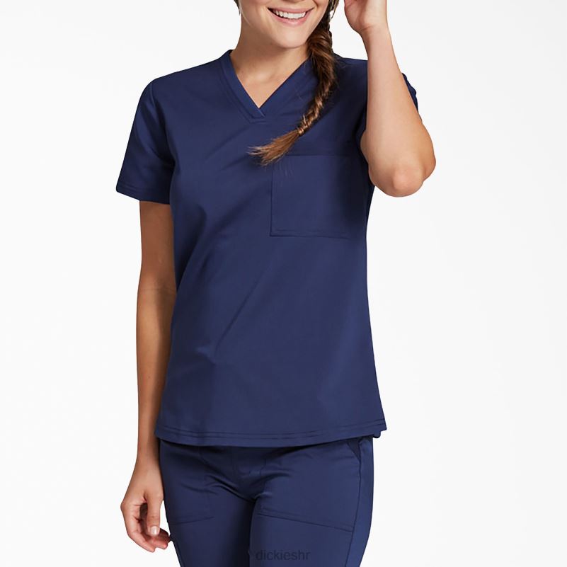 Balance V-izrez s džepovima na prsima žene Dickies tamnoplava (nvy) 6BPL62599 odjeća