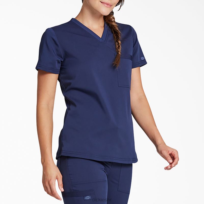 Balance V-izrez s džepovima na prsima žene Dickies tamnoplava (nvy) 6BPL62599 odjeća