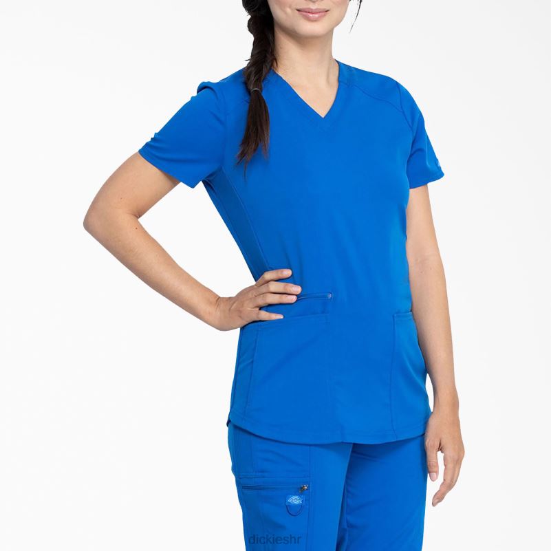 Balance top s v-izrezom i džepom na patentni zatvarač žene Dickies kraljevsko plava (rb) 6BPL62480 odjeća