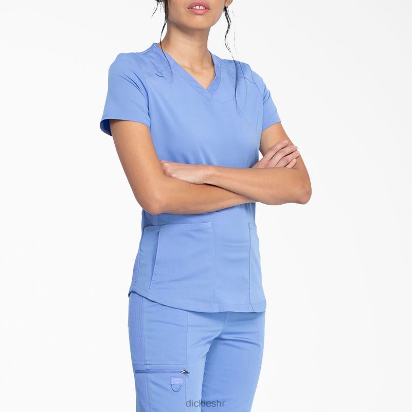 Balance top s v-izrezom i džepom na patentni zatvarač žene Dickies strop plava (cbl) 6BPL62474 odjeća