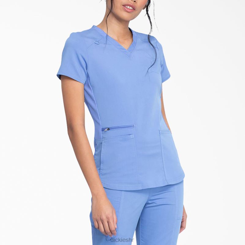 Balance top s v-izrezom i džepom na patentni zatvarač žene Dickies strop plava (cbl) 6BPL62474 odjeća