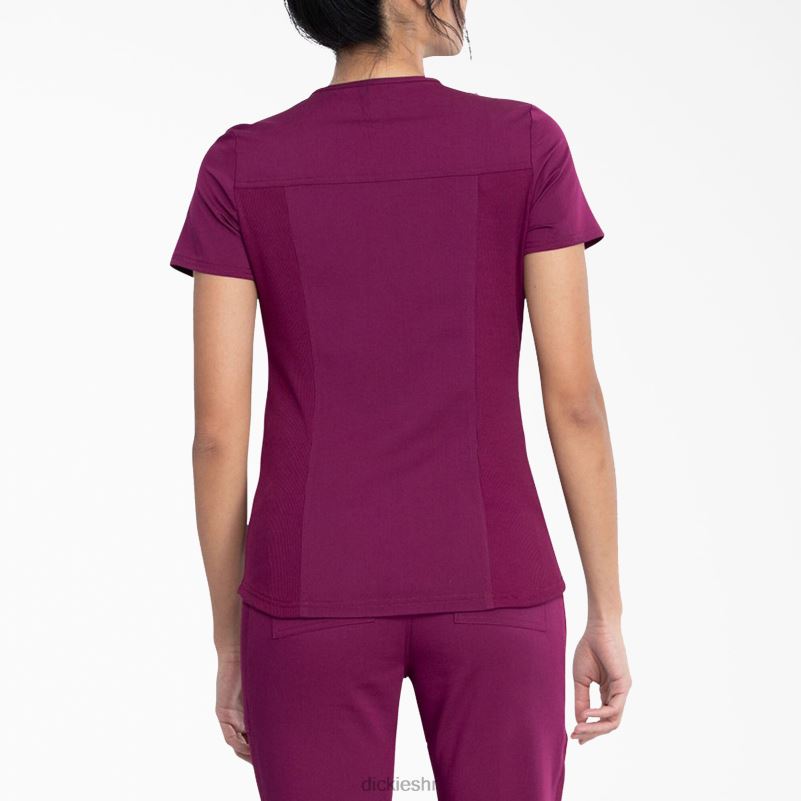 Balance top s v-izrezom i džepom na patentni zatvarač žene Dickies vino (pobjeda) 6BPL62481 odjeća