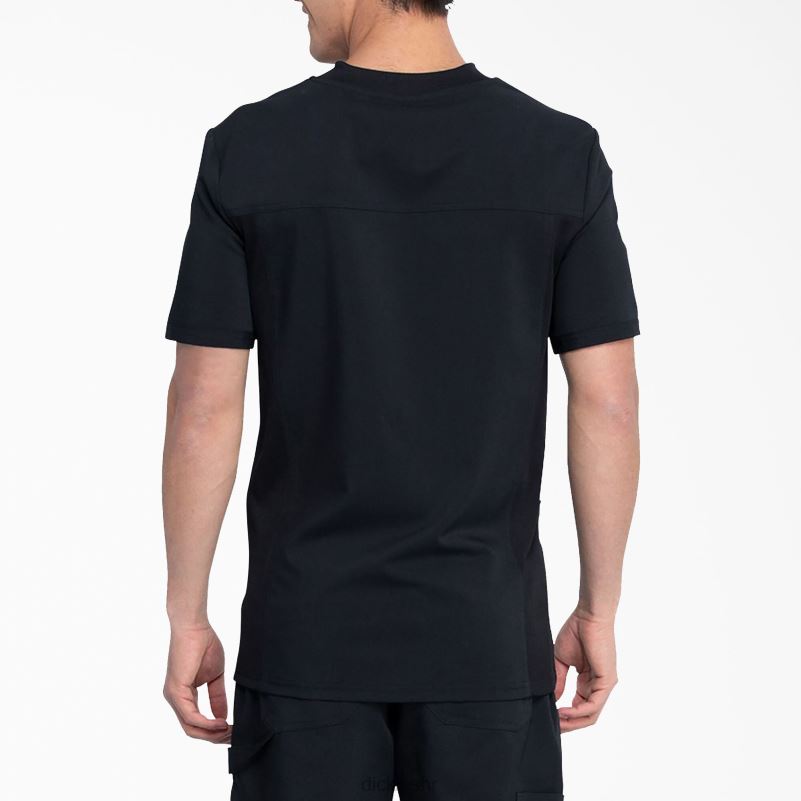 balansirana majica s v-izrezom i džepovima muškarci Dickies crno (crno) 6BPL61408 odjeća