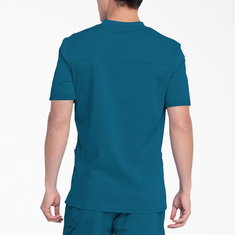 balansirana majica s v-izrezom i džepovima muškarci Dickies karipsko plava (crb) 6BPL61410 odjeća