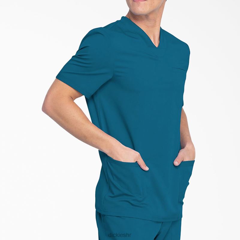 balansirana majica s v-izrezom i džepovima muškarci Dickies karipsko plava (crb) 6BPL61410 odjeća