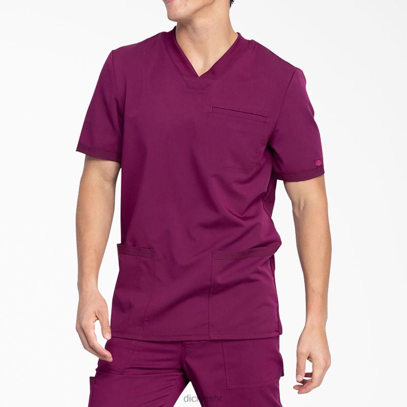 balansirana majica s v-izrezom i džepovima muškarci Dickies vino (pobjeda) 6BPL61414 odjeća
