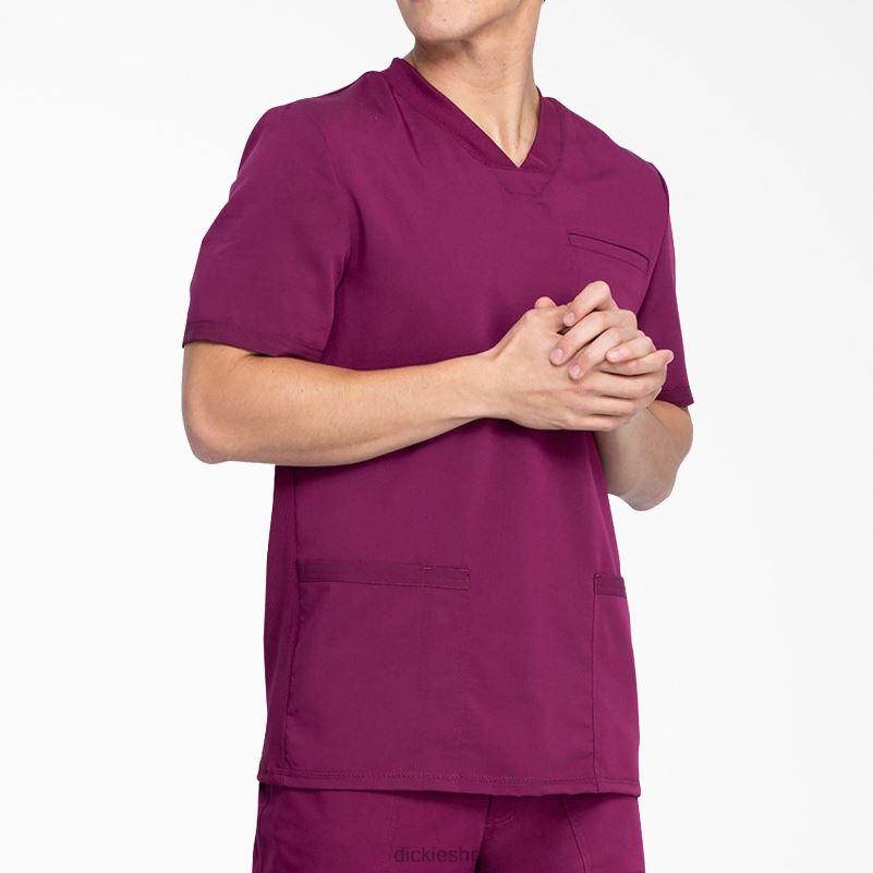 balansirana majica s v-izrezom i džepovima muškarci Dickies vino (pobjeda) 6BPL61414 odjeća